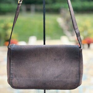 Vintage Brown Leather Coach Bag #4958